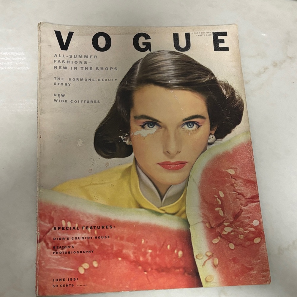 1951 Vintage Vogue Magazine Cover